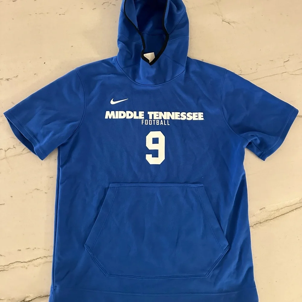 Nike Middle Tennessee State University TEAM ISSUED #9 Blue Raiders M Hoodie - Picture 1 of 6
